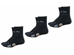 DeFeet Woolie Boolie 4in Charcoal Triple Pack